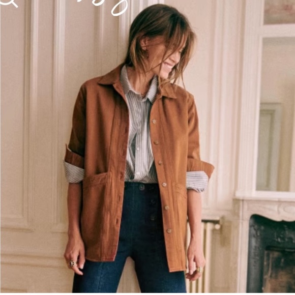 Sezane Jackets & Blazers - Sezane Will jacket in Denim Brown, size XS